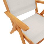 vidaXL Ensemble à manger de jardin 5Pièces bois d'acacia solide textilène