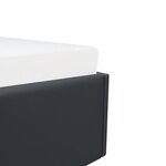 Lit coffre adulte 140 x 190 cm - Simili Noir