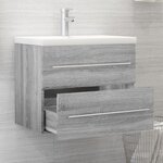 vidaXL Armoire de lavabo Sonoma gris 60x38 5x48 cm Bois d'ingénierie