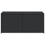 vidaXL Boîte de rangement de jardin noir 283L résine tressée