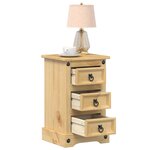 vidaXL Table de chevet Corona 35x32 5x58 cm bois de pin massif