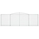 vidaXL Paniers à gabions arqués 15 Pièces 400x50x120/140 cm Fer galvanisé