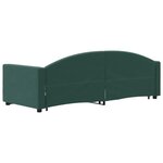 vidaXL Lit de jour avec lit gigogne vert foncé 80x200 cm velours