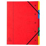 Trieur Harmonika Fenêtres Imprimées Véritable Carte Lustrée 5 Compartiments - Couleurs Assorties - X 8 - Exacompta