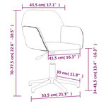 vidaXL Chaises pivotantes à manger lot de 2 Gris clair Tissu
