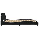 vidaXL Cadre de lit sans matelas noir 160x200 cm tissu