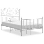 vidaXL Cadre de lit sans matelas blanc métal 120x200 cm