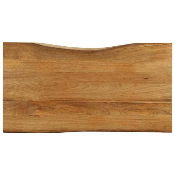 vidaXL Dessus de table 120x60x2 5 cm bord vivant bois massif manguier