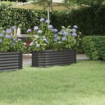 vidaXL Lit surélevé de jardin Acier enduit de poudre Anthracite