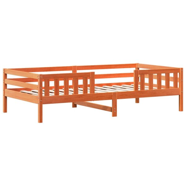 vidaXL Cadre de lit sans matelas cire marron 80x200 cm bois pin massif