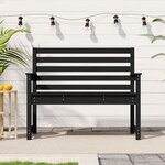 vidaXL Banc de jardin noir 109x48x91 5 cm bois massif de pin