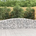 vidaXL Paniers à gabions arqués 7 Pièces 400x50x60/80 cm Fer galvanisé