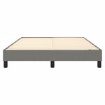 vidaXL Cadre de lit Gris foncé 140x190 cm Tissu