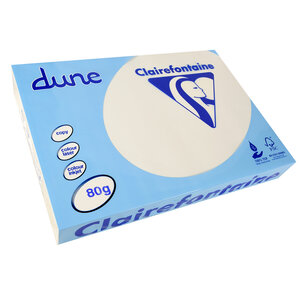 Ramette 500 Feuilles Dune 80g A3 420x297 mm Certifié FSC / TCF Blanc CLAIREFONTAINE