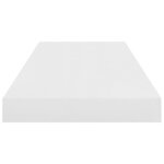 vidaXL Étagère murale flottante Blanc brillant 60x23 5x3 8 cm MDF