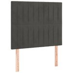 vidaXL Sommier à lattes de lit et matelas Gris foncé 90x190 cm Velours