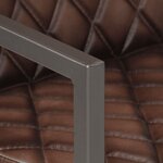 vidaXL Chaises à manger cantilever lot de 2 marron cuir véritable