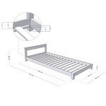 Lit enfant DREAMY 90 x 160 gris clair