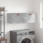 vidaXL Armoire murale gris béton 100x36 5x35 cm bois d'ingénierie