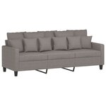 vidaXL Canapé à 3 places Taupe 180 cm Tissu