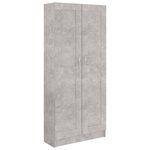 vidaXL Bibliothèque Gris béton 82 5x30 5x185 5 cm Bois d'ingénierie