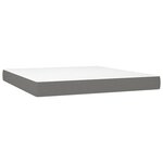 vidaXL Sommier à lattes de lit et matelas et LED Gris foncé 180x200 cm