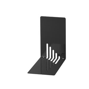 Lot de 2 Serre-livres Métal étroits 14 x 8,5 x 14 cm Noir MAUL