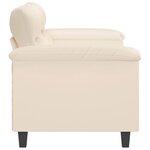 vidaXL Canapé à 2 places Beige 140 cm Tissu microfibre