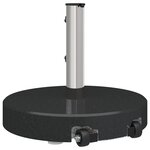 vidaXL Base de parasol avec roulettes avec poignée Granit Noir 29 kg Ronde