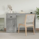 vidaXL Bureau avec tiroir sonoma gris 115x50x75 cm bois d'ingénierie