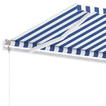 vidaXL Auvent automatique sur pied 350x250 cm Bleu/Blanc