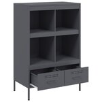 vidaXL Buffet haut anthracite 68x39x101 5 cm acier laminé à froid