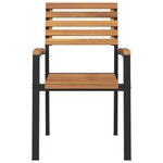 vidaXL Chaises de jardin empilables 4Pièces bois massif d'acacia et métal
