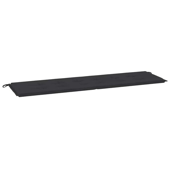 vidaXL Coussin de banc de jardin noir 180x50x4 cm tissu oxford