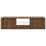 vidaXL Meuble TV avec lumières LED Chêne marron 140x40x35 5 cm
