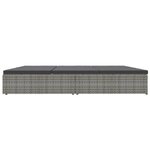 vidaXL Transat convertible avec coussin Résine tressée Gris foncé