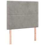 vidaXL Têtes de lit 2 Pièces Gris clair 80x5x78/88 cm Velours