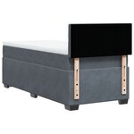 vidaXL Sommier à lattes de lit avec matelas Gris foncé 100x200 cm