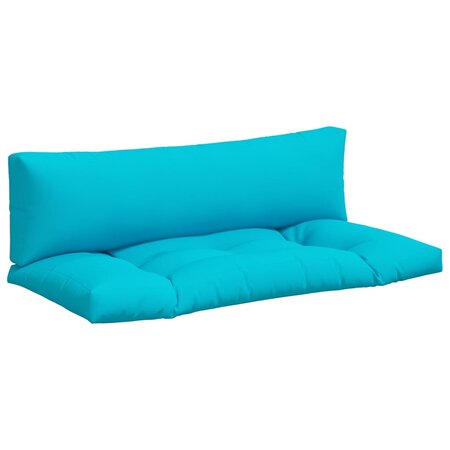 vidaXL Coussins de palette lot de 2 turquoise tissu Oxford