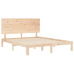 vidaXL Cadre de lit avec tête de lit 160x200 cm bois massif