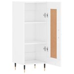 vidaXL Buffet Blanc brillant 34 5x34x90 cm Bois d'ingénierie