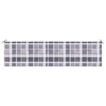 vidaXL Coussin de banc de jardin motif à carreaux gris 200x50x4 cm