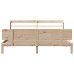 vidaXL Cadre de lit avec tête de lit 200x200 cm Bois de pin massif