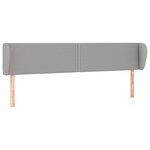 vidaXL Tête de lit avec oreilles Gris clair 183x23x78/88 cm Tissu