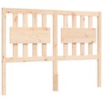 vidaXL Cadre de lit avec tête de lit 140x190 cm bois massif