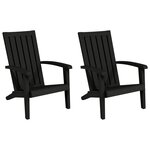 vidaXL Chaises de jardin Adirondack lot de 2 noir polypropylène