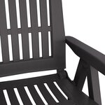 vidaXL Chaises inclinables de jardin lot de 2 anthracite PP