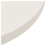 vidaXL Dessus de table Blanc Ø40x2 5 cm Bois de pin massif