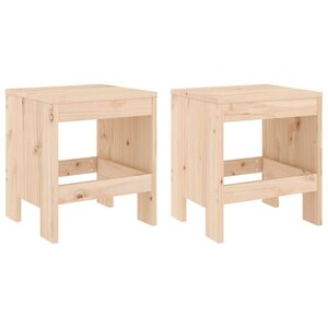 vidaXL Tabourets de jardin lot de 2 40x36x45 cm bois massif de pin