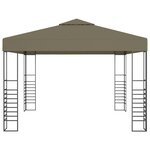 vidaXL Chapiteau de jardin 3x3 m Taupe 180 g/m²